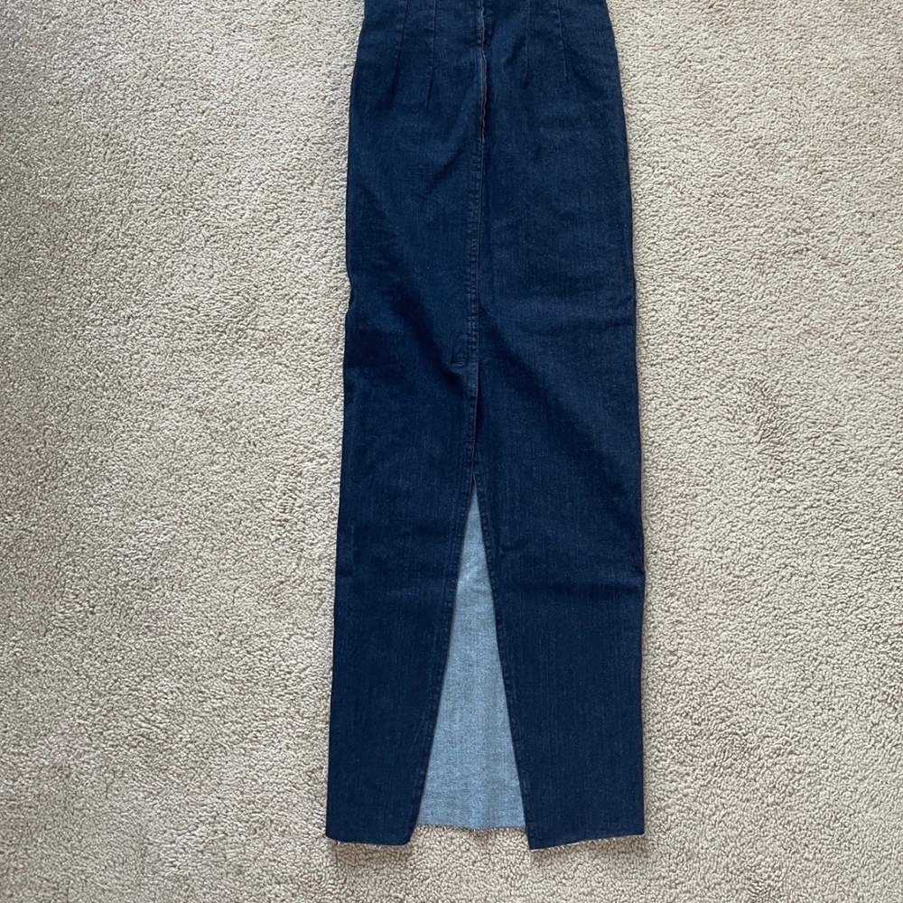 Zara Dark Blue Denim Dress - Picture 7 of 9